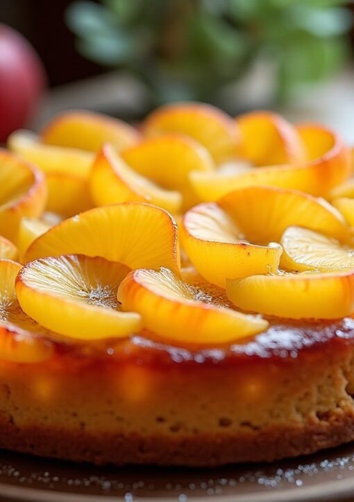 Sublime gâteau aux pommes, léger et translucide comme un voile