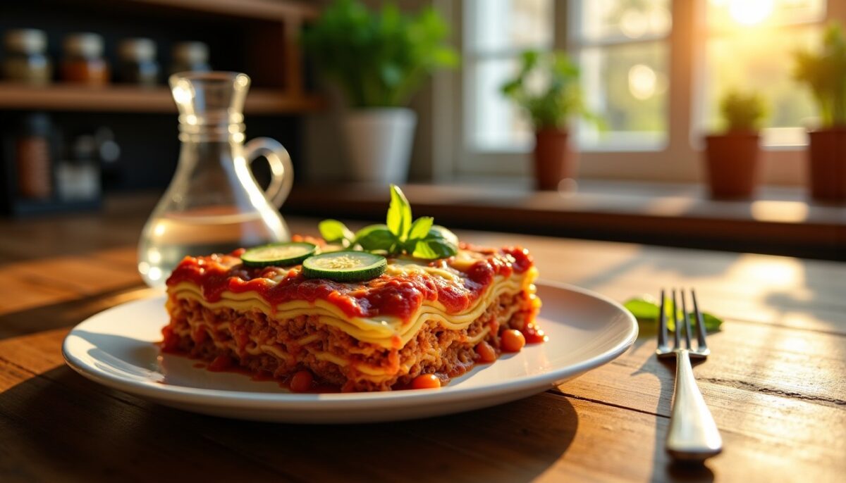 Délicieuses lasagnes bolognaises sublimées aux courgettes fraîches