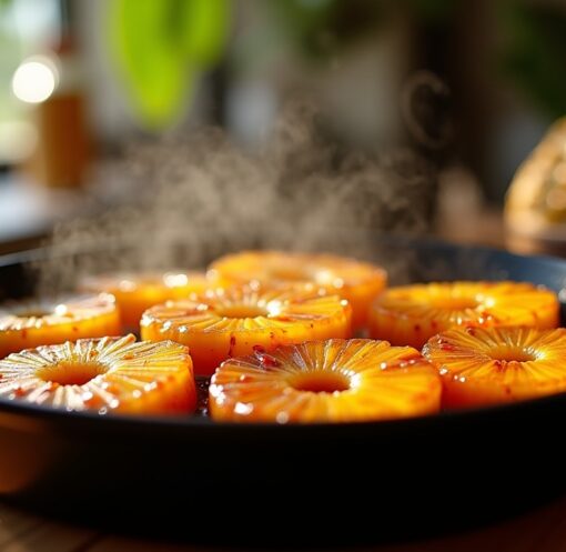 Poêlée tropicale gourmande : ananas caramélisé au rhum et sucre de canne