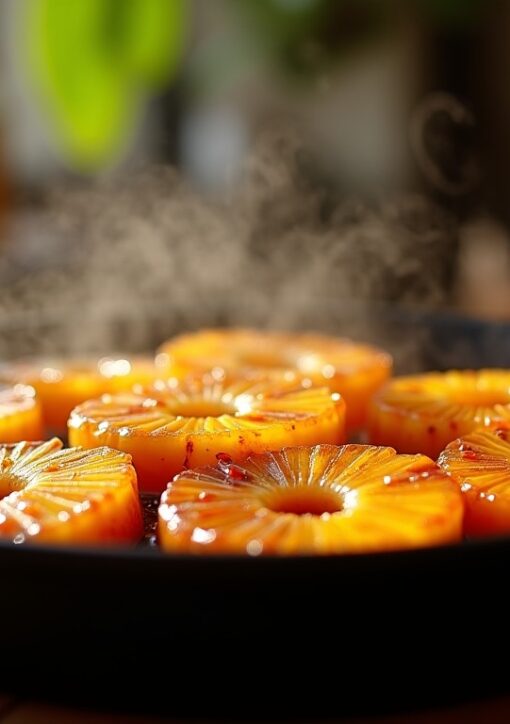 Poêlée tropicale gourmande : ananas caramélisé au rhum et sucre de canne