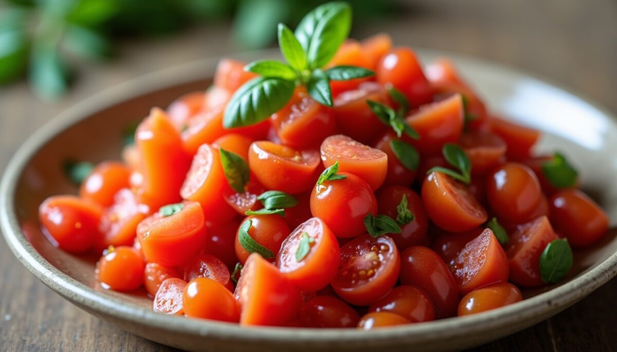 Délice estival : Salsa rafraîchissante aux tomates juteuses et concombres croquants