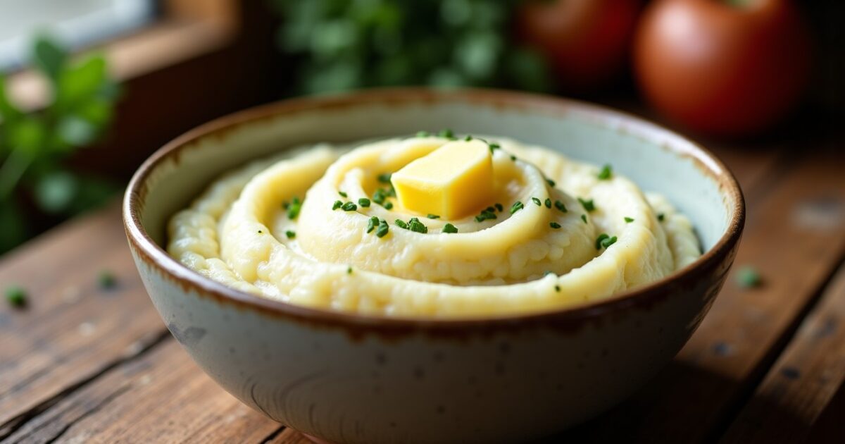 Onctueuse purée de pommes de terre relevée au céleri rave pour un régal inédit