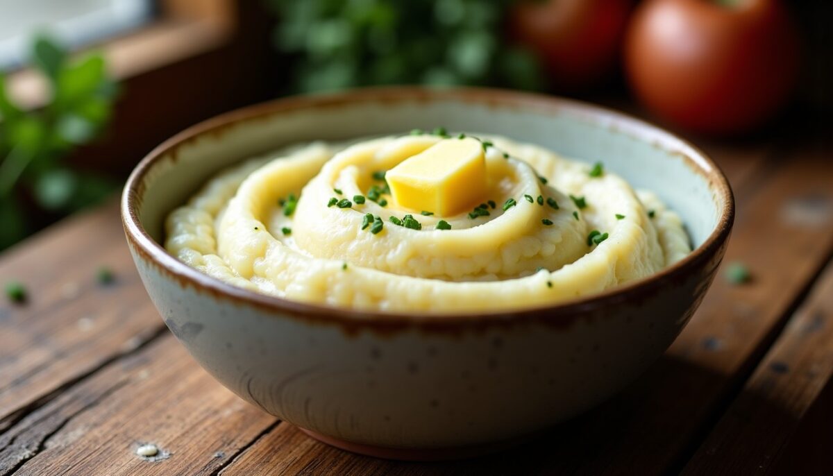 Onctueuse purée de pommes de terre relevée au céleri rave pour un régal inédit