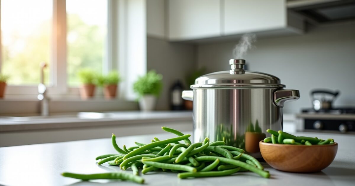 Cuisson express des haricots verts à la cocotte-minute : découvrez le secret pour des légumes parfaits en 5 minutes chrono !