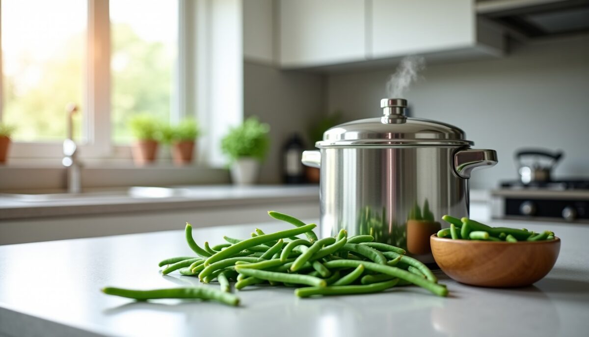 Cuisson express des haricots verts à la cocotte-minute : découvrez le secret pour des légumes parfaits en 5 minutes chrono !