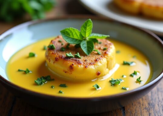 Velouté onctueux de courgettes au fromage fondant Vache qui rit