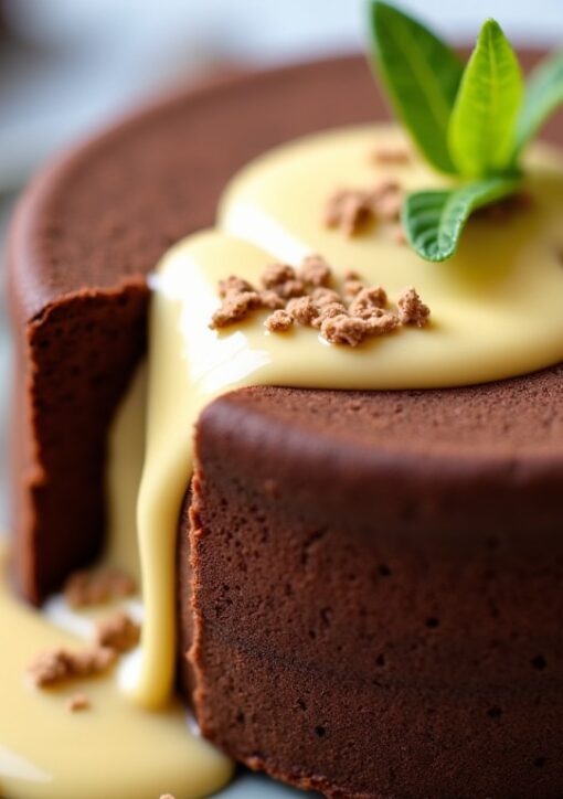Savourez un gâteau moelleux au chocolat fondant et délicate touche de banane