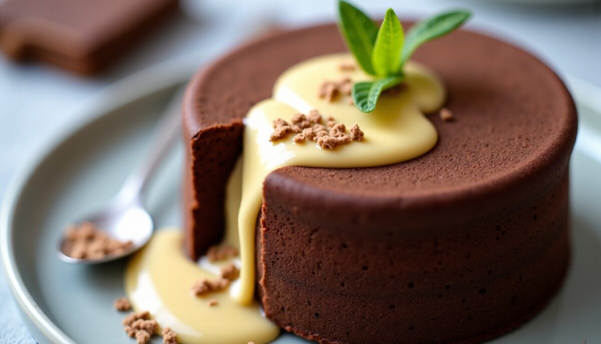 Savourez un gâteau moelleux au chocolat fondant et délicate touche de banane