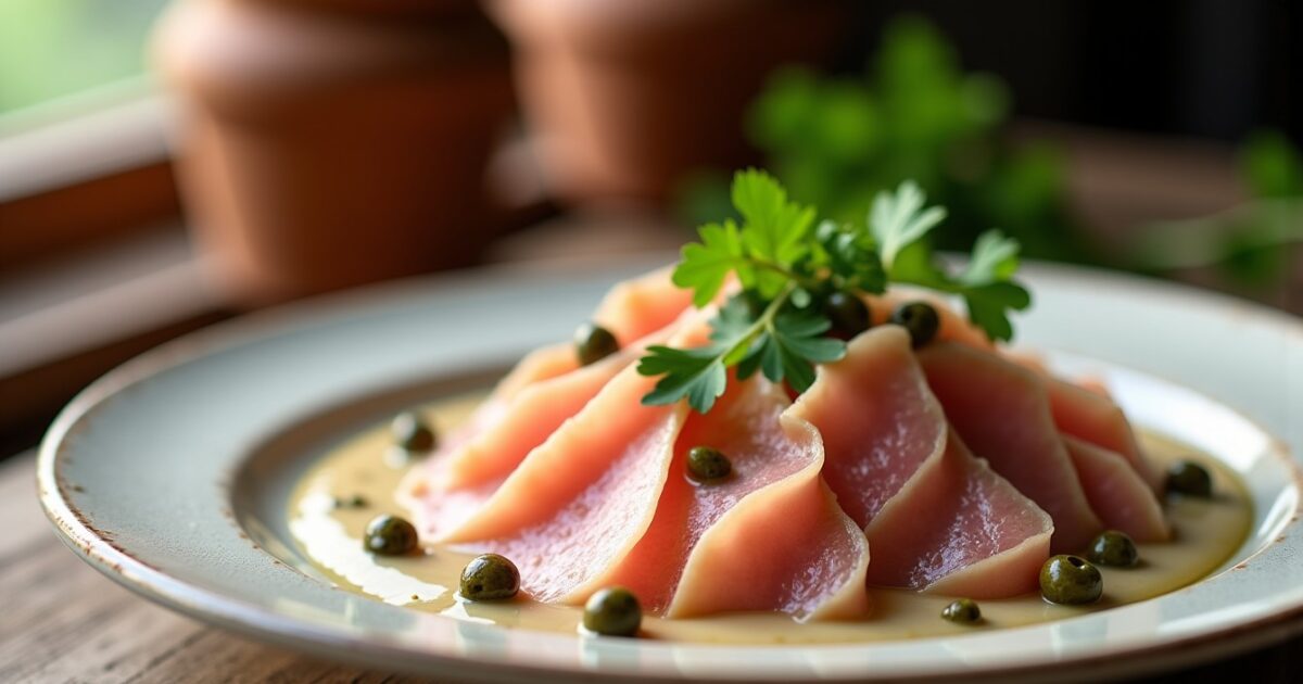 Vitello Tonnato : Découvrez la recette authentique italienne du veau délicatement nappé de sa sauce au thon