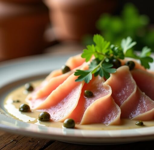 Vitello Tonnato : Découvrez la recette authentique italienne du veau délicatement nappé de sa sauce au thon