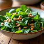 Jeunes pousses d'épinards et pignons croquants : une salade pleine de saveurs et de nutrition