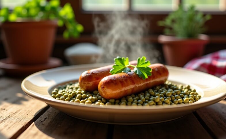 Le Secret de Grand-Mère : Saucisses aux Lentilles, un Plat Chaleureux et Inoubliable