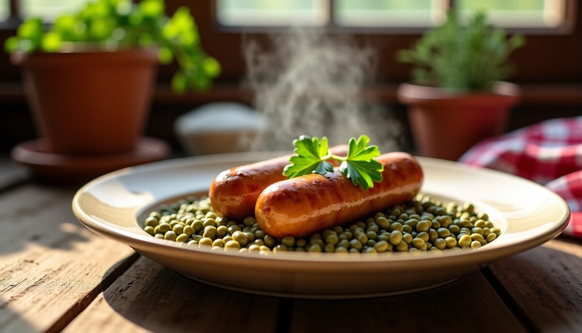 Le Secret de Grand-Mère : Saucisses aux Lentilles, un Plat Chaleureux et Inoubliable