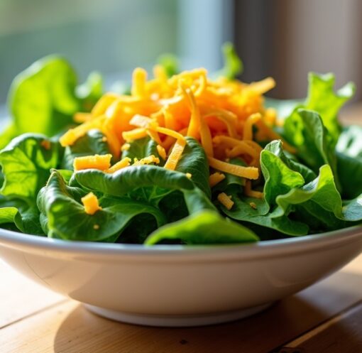 Salade de mâche fraîche sublimée par des zestes d'orange acidulés