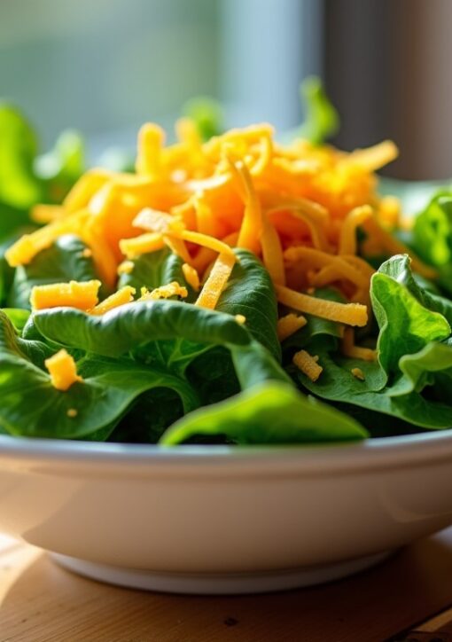 Salade de mâche fraîche sublimée par des zestes d'orange acidulés
