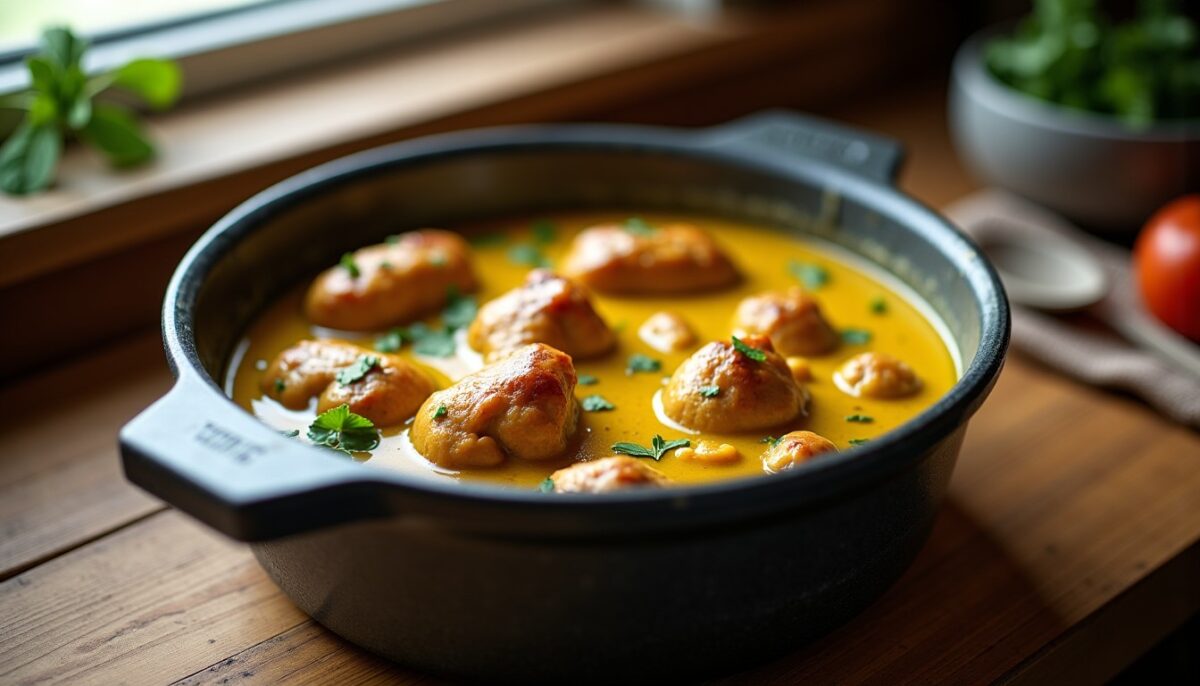 Lapin à la moutarde en cocotte : la recette authentique et onctueuse à découvrir
