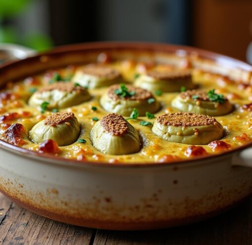 Savoureux cœurs d’artichauts gratinés à la perfection