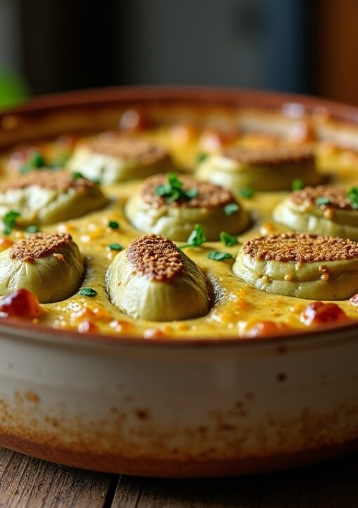 Savoureux cœurs d’artichauts gratinés à la perfection