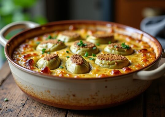 Savoureux cœurs d’artichauts gratinés à la perfection