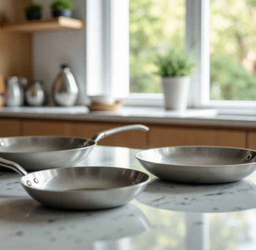 Poêles en inox : fond multicouche, diamètre et 4 critères décisifs