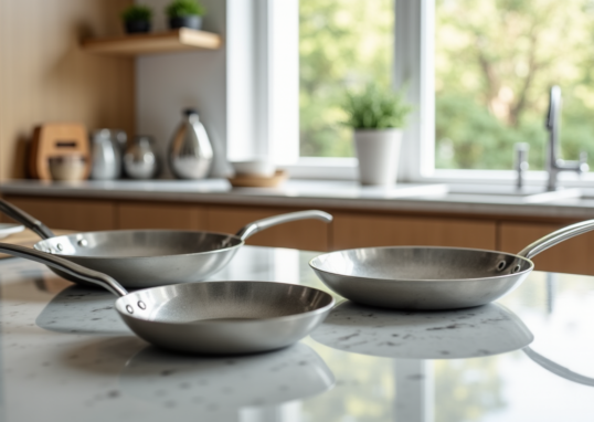 Poêles en inox : fond multicouche, diamètre et 4 critères décisifs