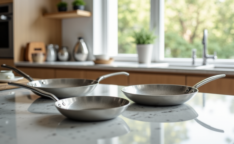 Poêles en inox : fond multicouche, diamètre et 4 critères décisifs