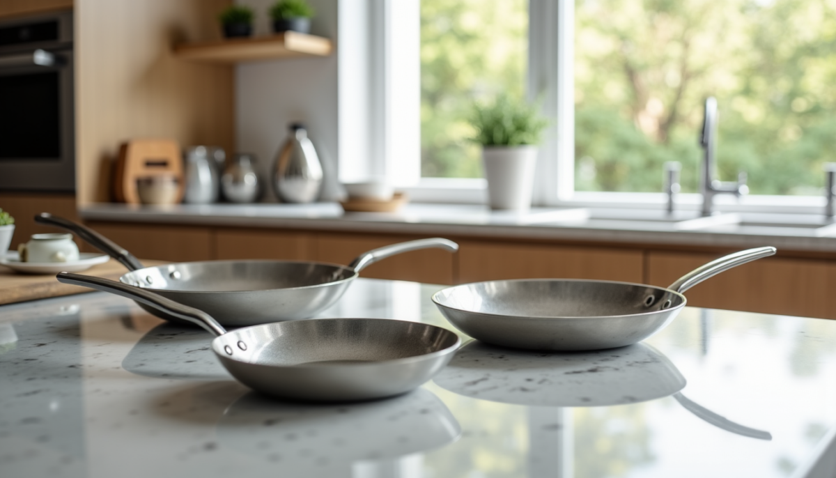 Poêles en inox : fond multicouche, diamètre et 4 critères décisifs